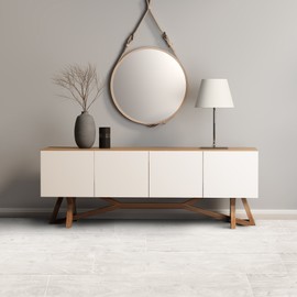 Achim Home Furnishings LSLYP10408 Flex Flor Looselay Plank 9in x 48in Whitewash-8 Planks/24 sq. ft. Vinyl Flooring, 8 Count