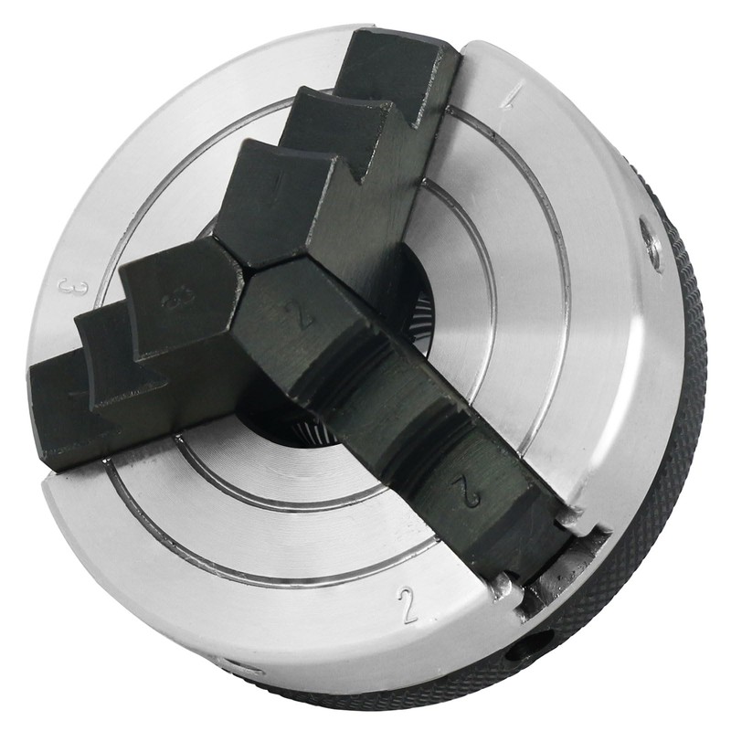 Wood Lathe Chuck,3 inch 3 jaw With MT-1 and MT-2