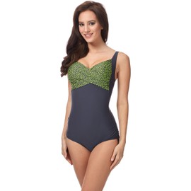 Merry Style MSVR770 Women's Swimming Costume, Graphite/green