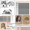 GETHPEN Sketch Pencils for Drawing,34 Pcs,Graphite Pencil (14B-4H), Charcoal Pencil,With