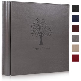 RECUTMS Photo Pictures Album 4x6 600 Photos,Large PU Leather Cover 5 Pockets per Page, Each Pages Holds 3 Horizontal and 2 Vertical Photos Great Gift for Mother,Father and Yourself(Gray)