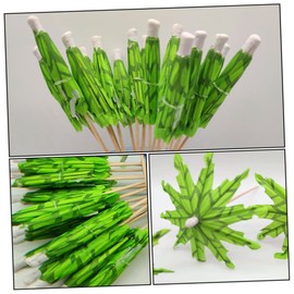 MAGICLULU 3sets Tropical Coconut Palm Tree Cocktail Umbrella Picks Creative Fruit Picks for Drinks Paper Parasol Decorations for Parties and Events Safe and Attractive Design 40pcs*3