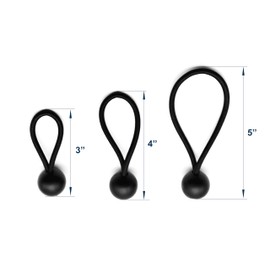 Vinland Marine Telescoping Boat Ladder Strap, Bungee Straps, Pontoon Ladder Strap, Pontoon Boat Ladder Parts, Ball Bungee Cord, Bungee Straps, Bungee with Ball (for 2-Step Ladder)