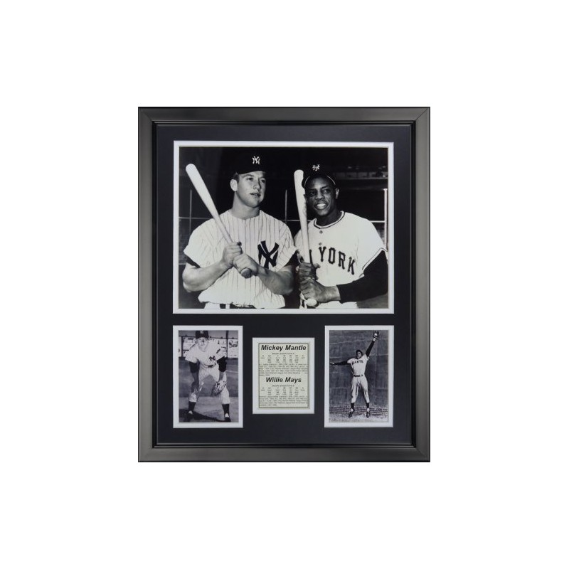 Legends Never Die Mickey Mantle & Willie Mays Framed Photo