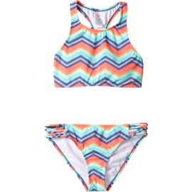 Billabong Big Girls' Ziggyland High Neck Two Piece,6X,Multi