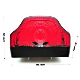 MelTruck® 2 x Red Number Plate Light Position Light Rear E9 for Truck Car Trailer