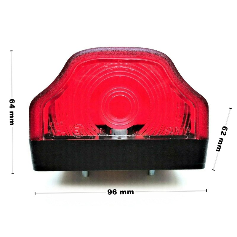 MelTruck® 2 x Red Number Plate Light Position Light Rear