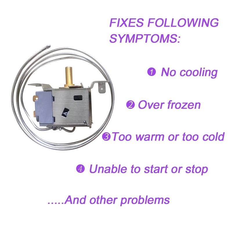 Universal Fridge/Freezer Thermostat Refrigerator Temperature Control WPF-20, Thermostat for Mini