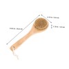 SAFIGLE Body Scrubber Exfoliating Bath Brush with Wooden Handle for