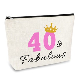 40th Birthday Gifts for Women 1982 Birthday Gifts Makeup Bag 40 Years Old Birthday Gifts for Mom Wife Friend Sister Her Colleague Coworker Cosmetic Bags Forty Birthday Gifts Travel Toiletry Bag Pouch
