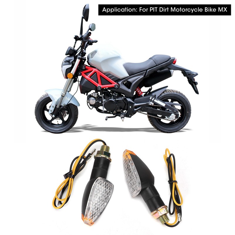 Pair Motorcycle Turn Signal Light 12V LED Waterproof Replacement for
