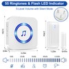 Wireless Magnetic Door Sensor 600Ft Operating Range 58 Chimes Adjustable