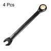 HARFINGTON 4Pcs Ratcheting Wrench 10mm Metric Open End Wrench 72-Teeth