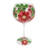 Poinsettia Gin Glass, Hand Painted Lynsey Johnstone Design