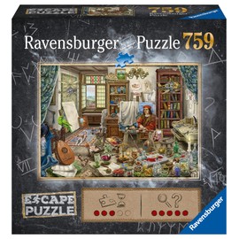 Ravensburger - Puzzle l'Atelier dell'Artista, Escape Puzzle Collection, Gift Idea for Him or Her, Board Game with Logic for Adults, 759 Pieces, 70 x 50 cm