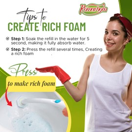 80-pcs Toilet Brush Wand Refills, Disposable Wand Heads, Compatible with Most Toilet Brushes