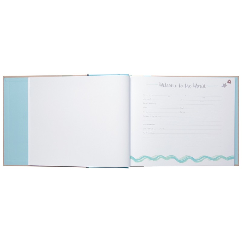 C.R. Gibson Blue Nautical Baby's First Year Memory Book, 12.5"