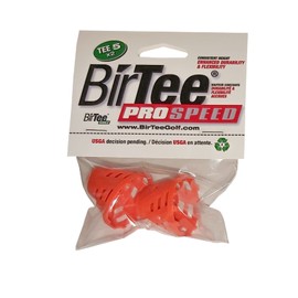 BirTee Pro Golf Tees - Size #5 (1 1/4") Individual Size Pack - 2 Tees Per Pack. Winter/Mat/Simulator Tees (Orange)