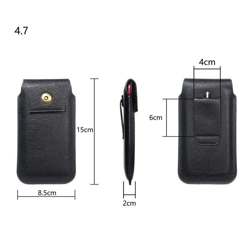 DFV mobile Leather Cover Vertical Belt Case with Magnetic Closure