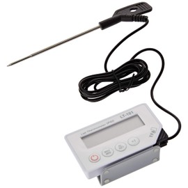 TFA Dostmann LT-101 Profi-Digitalthermometer, mit Einstichfühler, optische und akustischer Alarm, abwaschbar, ideal für den Profi-Einsatz, L 87 x B 17 (29) x H 52 (57) mm