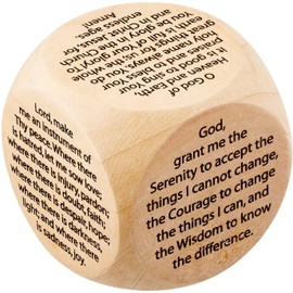 Youth Childrens Catholic Gift Learning Toy Large 2 1/4" Wood Original Our Father Prayer Cube