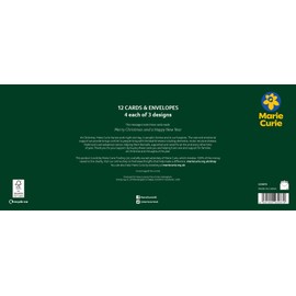 Marie Curie Charity Christmas Cards, Scandi Luxury Triple Design, Pack of 12 with Envelopes, 12.2x9.5cm, FSC Board, Christmas Tree, Joy and Peace