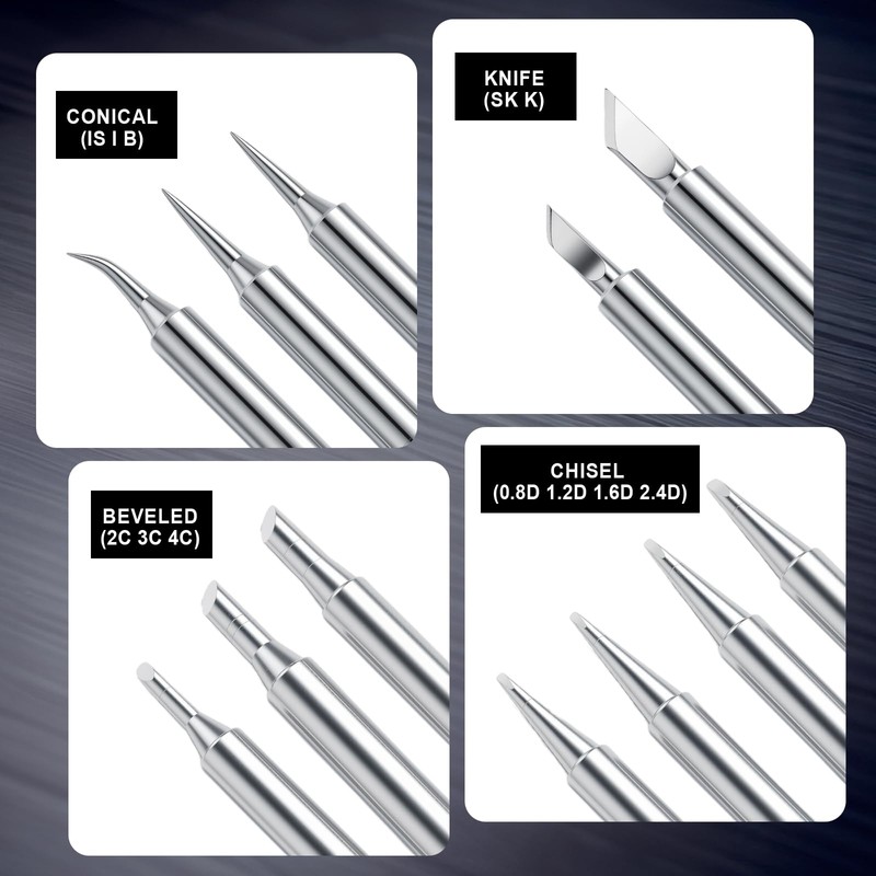 AMFLY 900M Soldering Iron Tips for Welding Equipment 12 Pcs