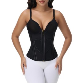 SHAPSHE Waist Trainer for Women Tummy Control Corset Shapewear Cincher Vest Sport Workout Body Shaper going out tops with Bra