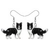 DUOWEI Acrylic Border Collie Dog Earrings Cute Pet Dog Dangle