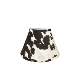 Albert Estate LTD, Brown Faux Cowhide Shade, 12",Hardback, Washer Fitter