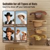 YUNEASELF Cowboy Hat Rack for Wall: 4 Pack Acrylic Hat