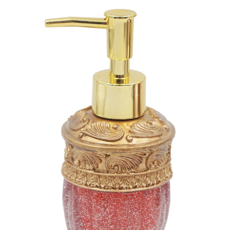 LUANT Vintage Red Bathroom Accessories, 5Piece Bathroom Accessories Set, Bathroom