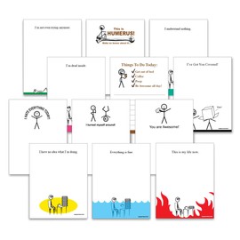 Funny Novelty Memo Pads Bundle (12 Items) - Boss and Coworker Christmas Office Gift - Humorous Notepad Collection