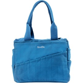 Soolla Studio Bag: Art Supply Storage Organizer & Pottery Tool Bag, Washable Craft Tote, Knitting Yarn Bag, Crochet Project Bag, 30 Pockets, 15+ Canvas Colors, Artist Bag for Adults (Blueberry)