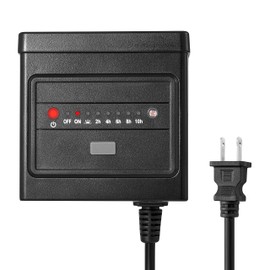 QITIM 60W Low Voltage Landscape Transformer with Timer and Photocell Sensor, 120V AC to 12V DC, Dusk to Dawn and 2/4/6/8/10 Countdown Timer, Weatherproof, Heavy Duty for LED Spotlight, Pathway Light