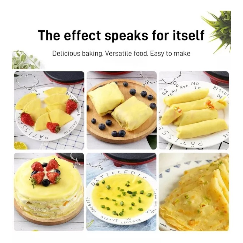 Luxury Crepera Electrica Tipo Sarten Antiadherente Desayuno Crepa