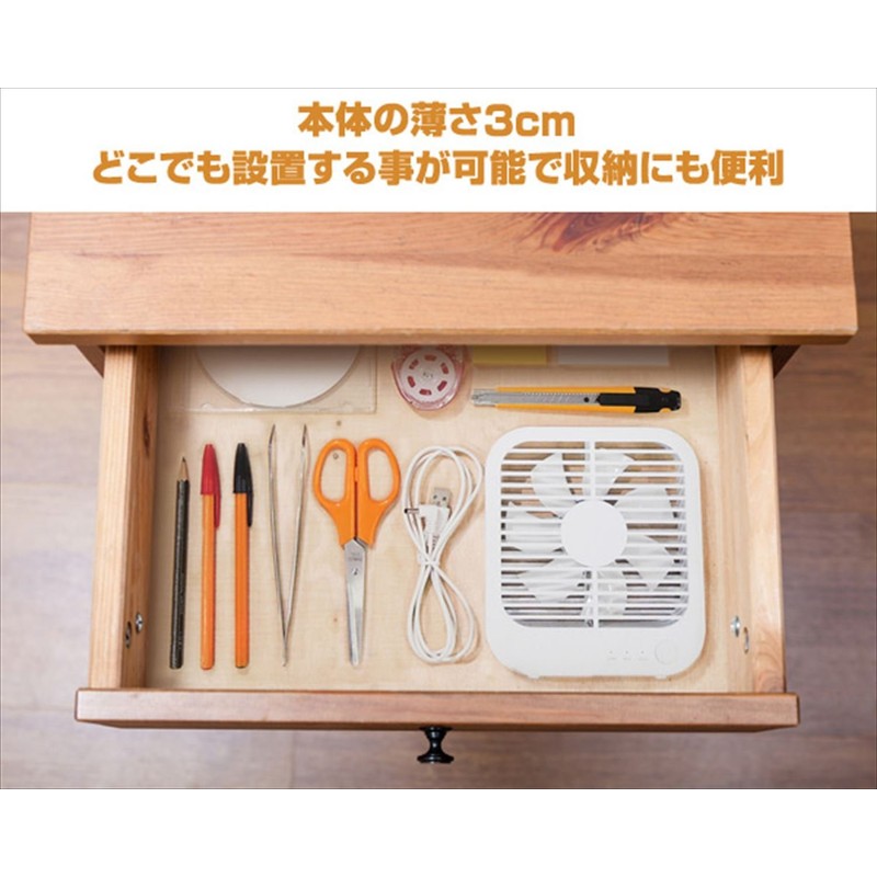 トップランド 11cm コンパクト デスクファン USB電源式 (風量3段階) ブラック SF-DK10 BK