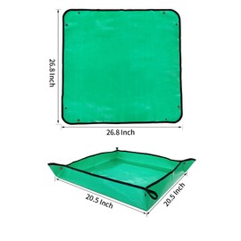 FANTIAN Repotting Mat for Indoor Plants, 26.8" X 26.8" Waterproof Succulent Potting Mat, Foldable Reusable Soil Change Mat Gardening Planting Mat - Gifts for Plant Lovers