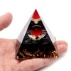 Gold Stone Orgonite Pyramid Figurine Natural Stone Power Stone Purifying