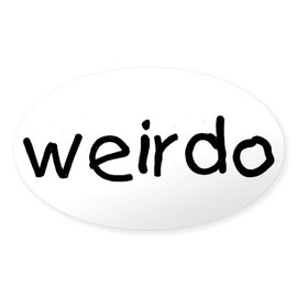 CafePress Weirdo Oval Sticker Oval Car Bumper Sticker