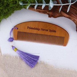 Best Friend Birthday Christmas Xmas Gifts Comb for Besite BFF Long Distance Gifts Best Friend Fun Anti Stati Natural Wood Comb for Bestie