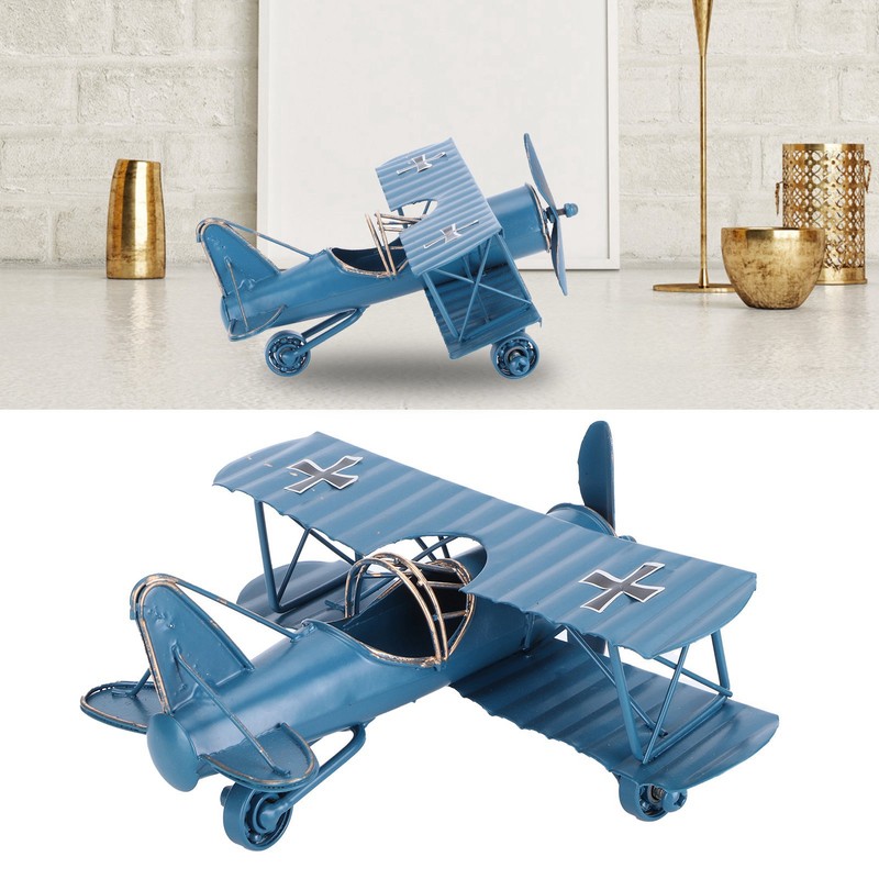 Iron Aircraft Model Innovative Airplane Handicraft Office Bar Desktop Ornament