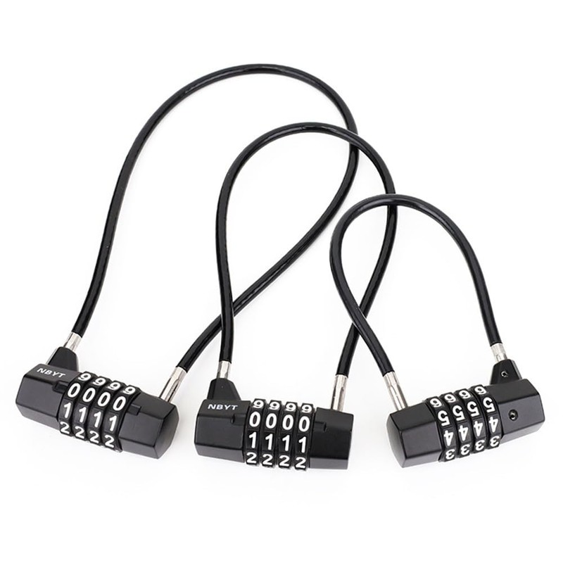YAVINCOL Wire Lock, Padlock, 4 Digit Variable Dial Lock, PIN