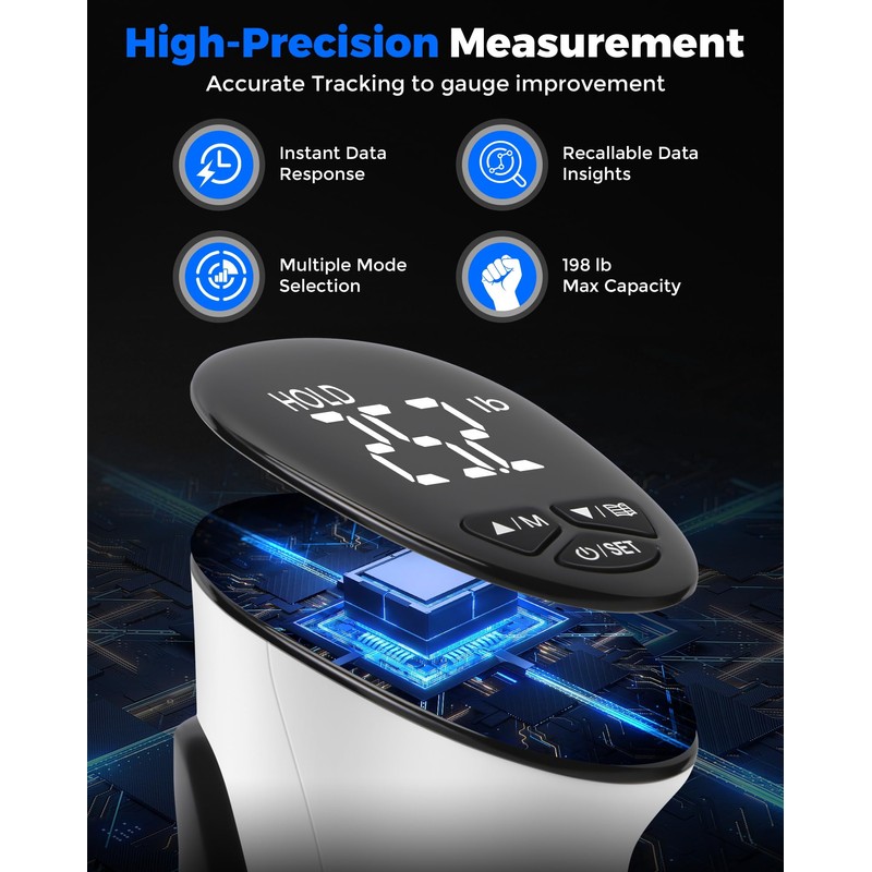 Hand Grip Strength Tester Dynamometer: Digital Electronic Measure Gripper Trainer