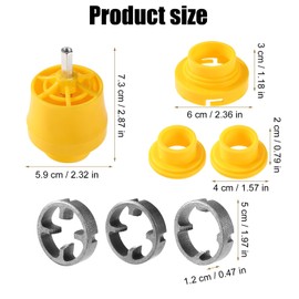 7pcs PVC Thread Maker Tools for Electric Drill, Include 3pcs Dies 1pcs Die Housing 2pcs Guide Tube Buckles 1pcs Die Housing Cover Plastic Pipe Tap Die Set for Cutting & Pipe Threader