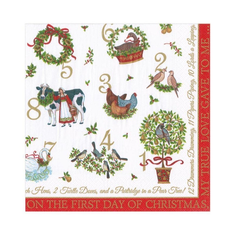 On The 12th Day of Christmas Lunch Napkin