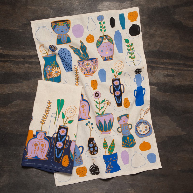 Danica Studio Still Life Cotton Linen Blend Kitchen Towel 18