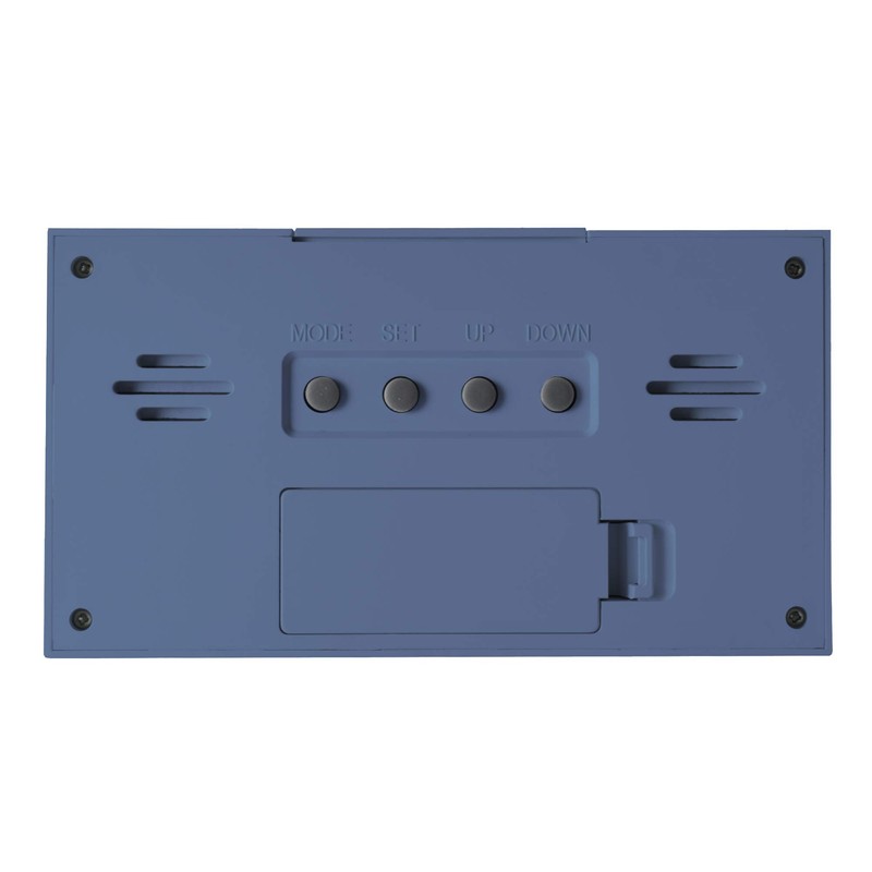 Acctim 15849 Vertex Blue alarm clock with indoor temperature