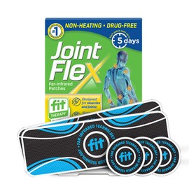 JointFlex FIT Therapy Far Infrared Universal Patch, Supports Continuous Active Mobility for Muscles & Joints, up to 5 Days/Patch, Water Resistant, Non-Heating, Drug-Free, 9-ct, 3 Rectangular/6 Round