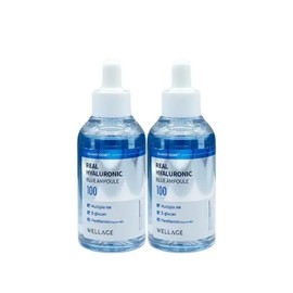 [Wellage] Real Hyaluronic Blue 100 Ampoule 60ml x 2 / [웰라쥬] 리얼 히알루로닉 블루 100 앰플 60ml 2개